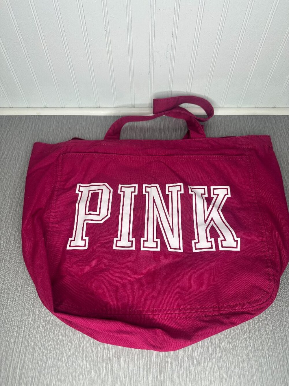 Victoria Secret PINK tote Bag Y2K Raspberry Pink Zipper Multiple Pockets
